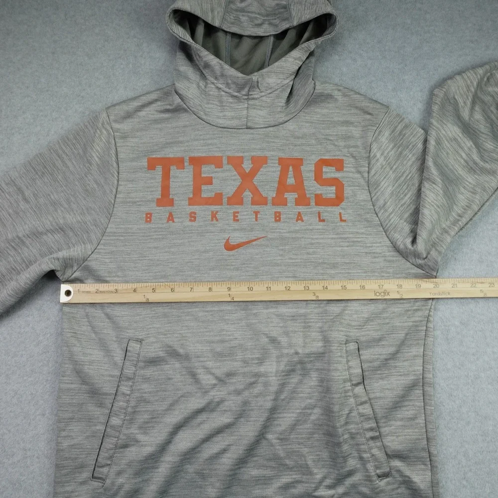 Texas Longhorns Hoodie Mens Small Gray Nike Athletic Basketball Hoodie
